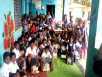 School stationery distribution program Anandwadi school